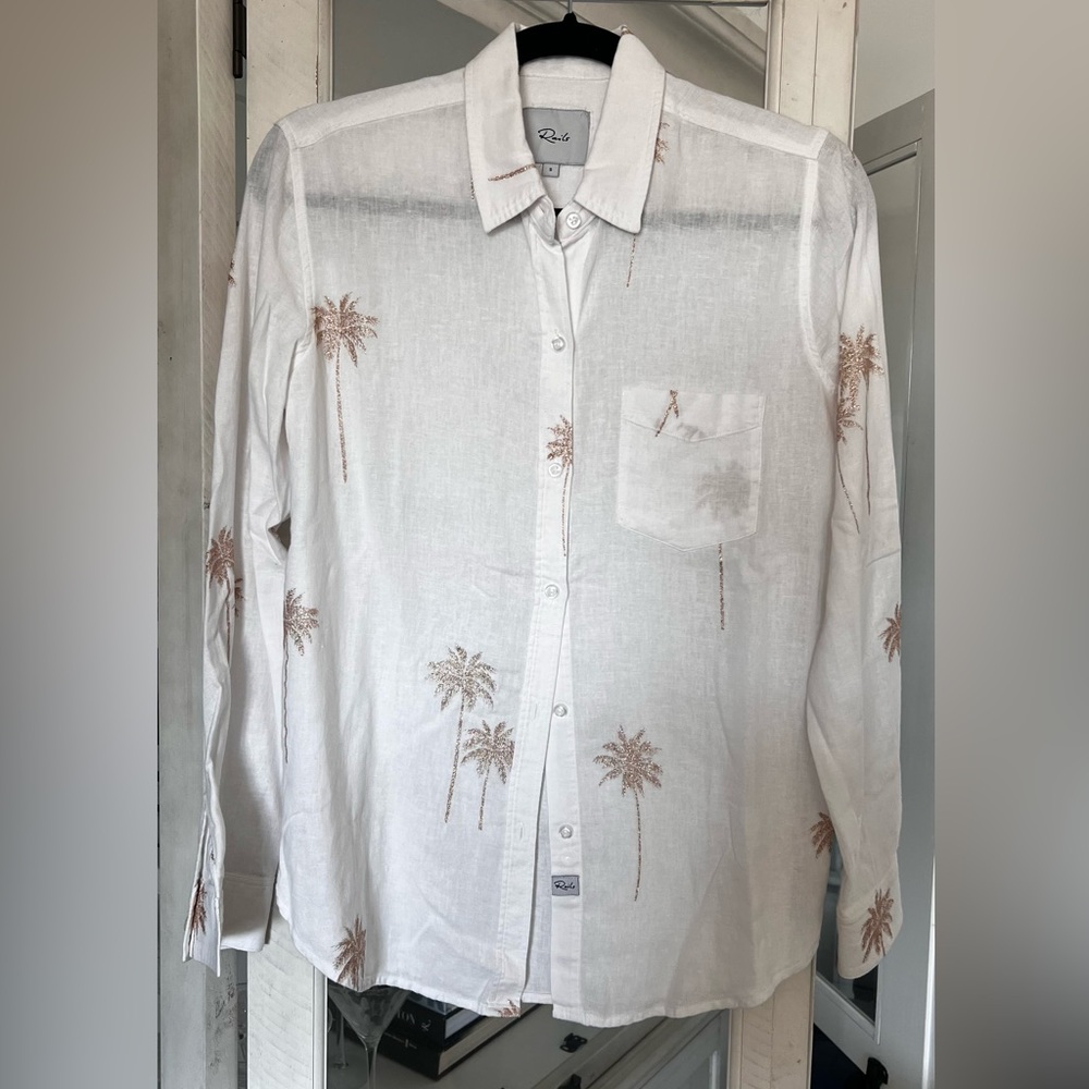 Rails Charli Palm Trees Linen Blend Shirt